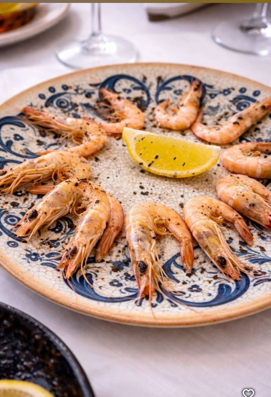 Gambas a la plancha con limón