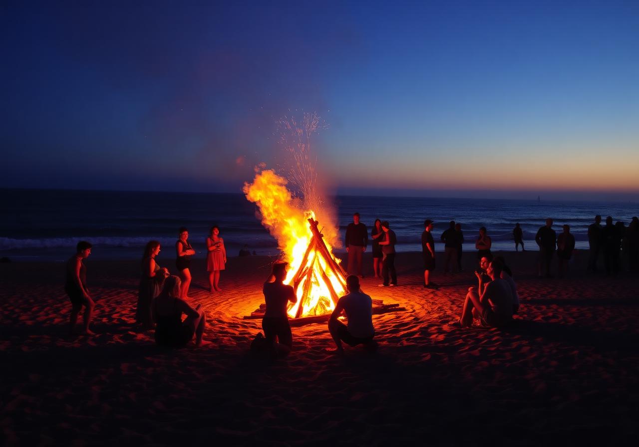 Hoguera en la playa de San Juan